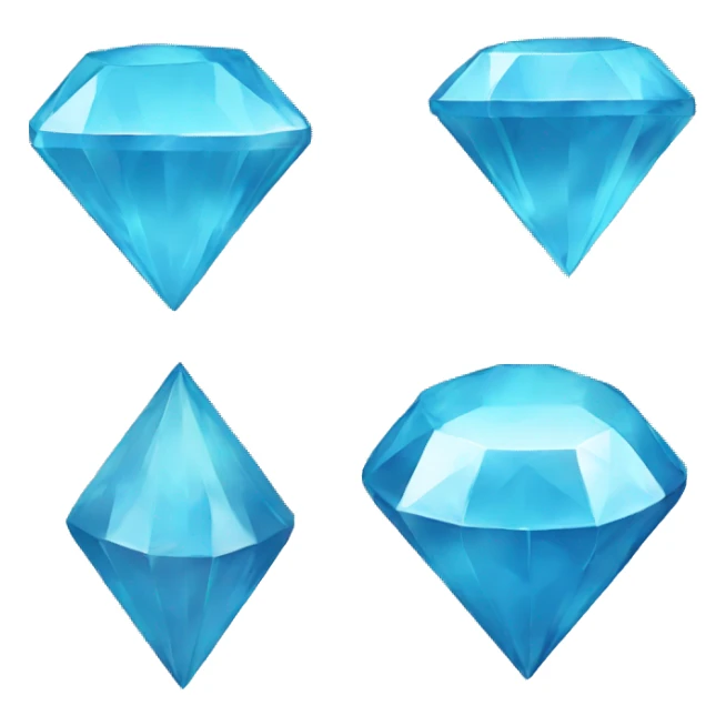 Sky blue diamond sticker