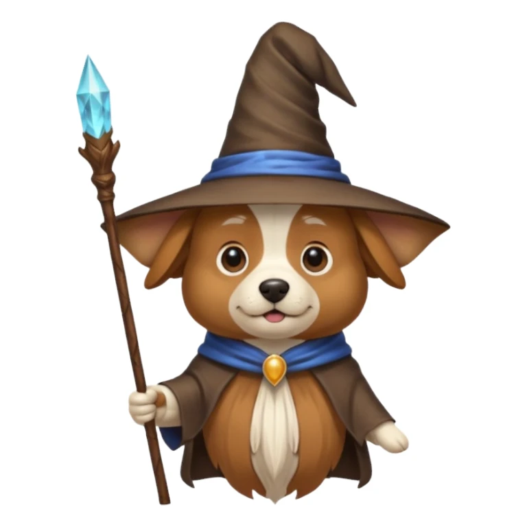 Dog wizard sticker