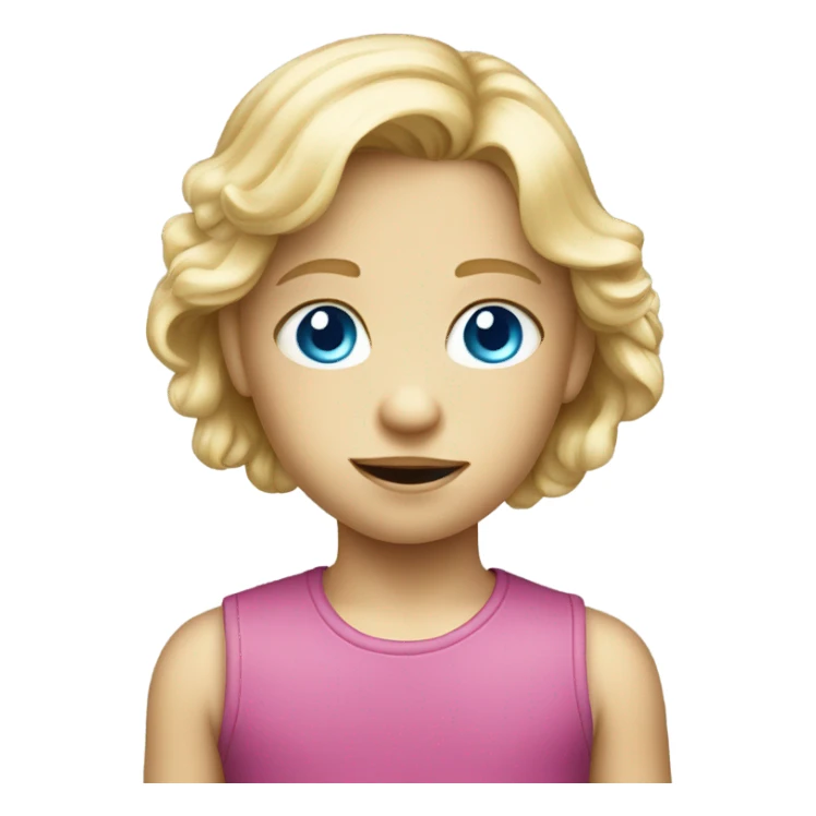 a blond kid with blue eyes sticker