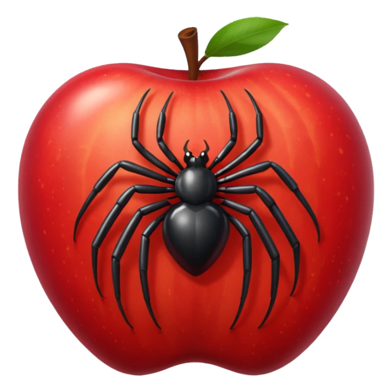 spider emoji style apple sticker