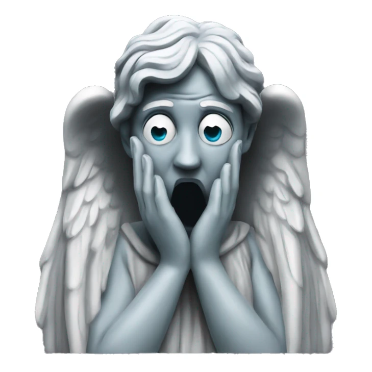 weeping angel statue  sticker