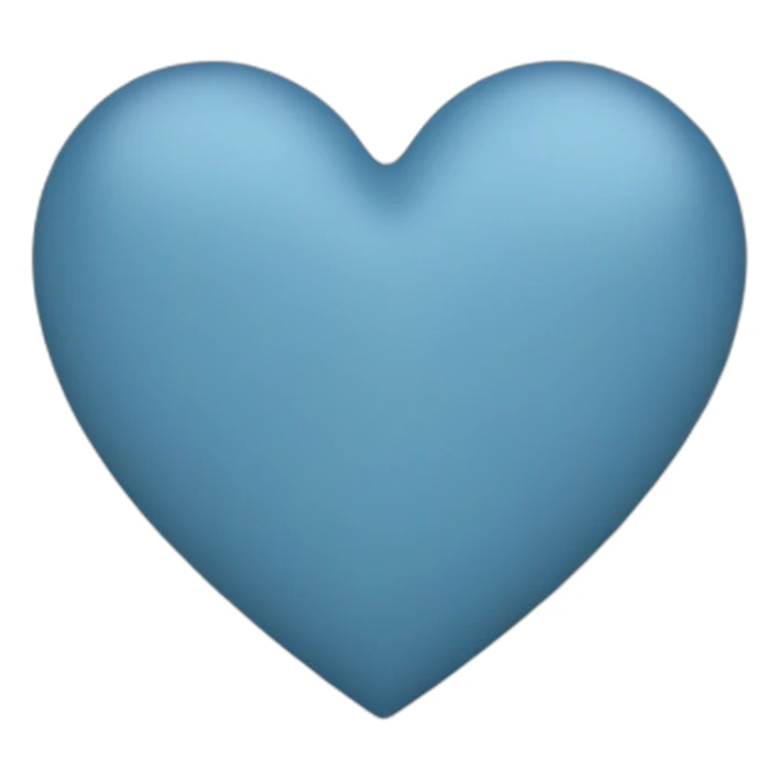 Dusty blue heart sticker