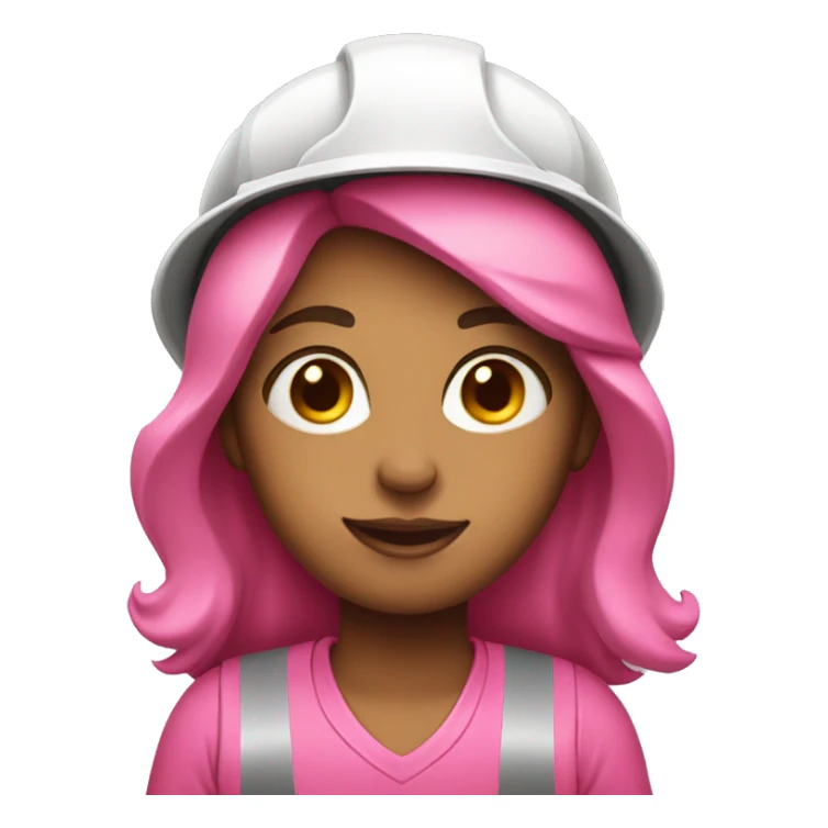 Pink construction girl sticker