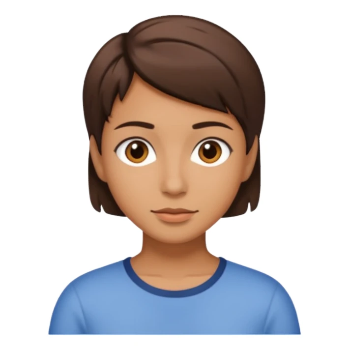 hispanic with short brown hair sticker