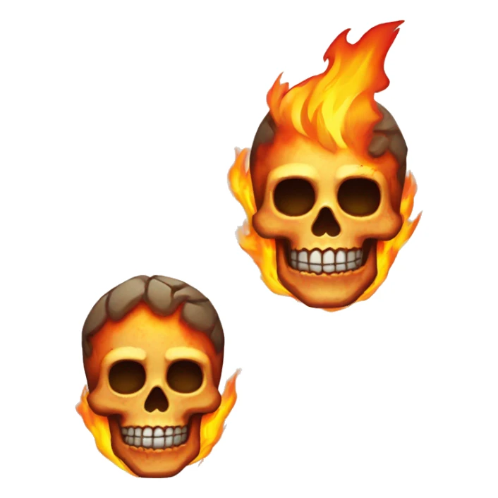 Calavera con fuego  sticker