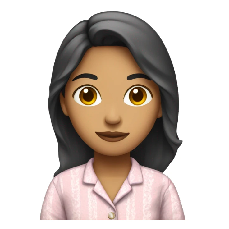 Hispanic female with pajamas  sticker