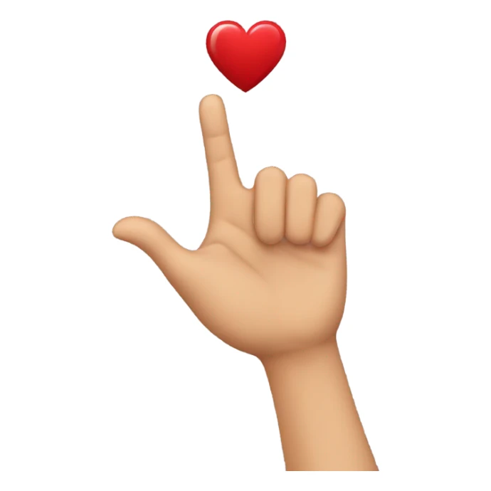 Throwing the heart in hand sticker