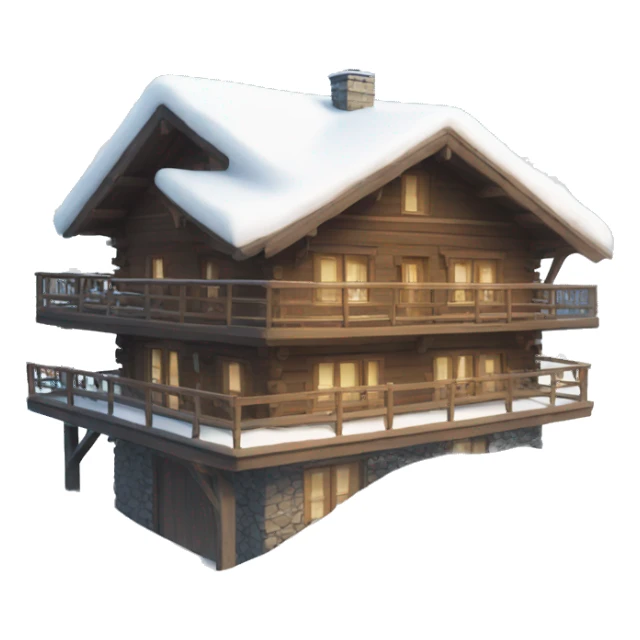 Chalet in the snow  sticker