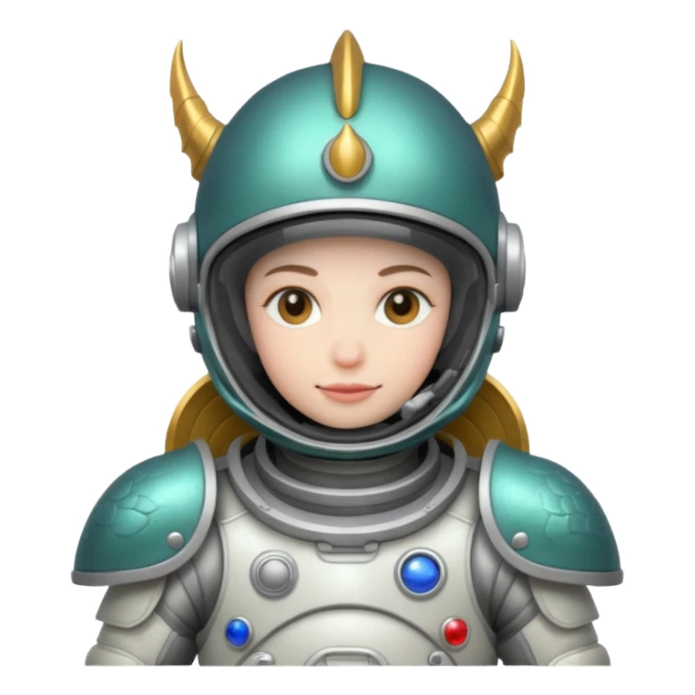 closed helmet astronaut riding dragon sticker