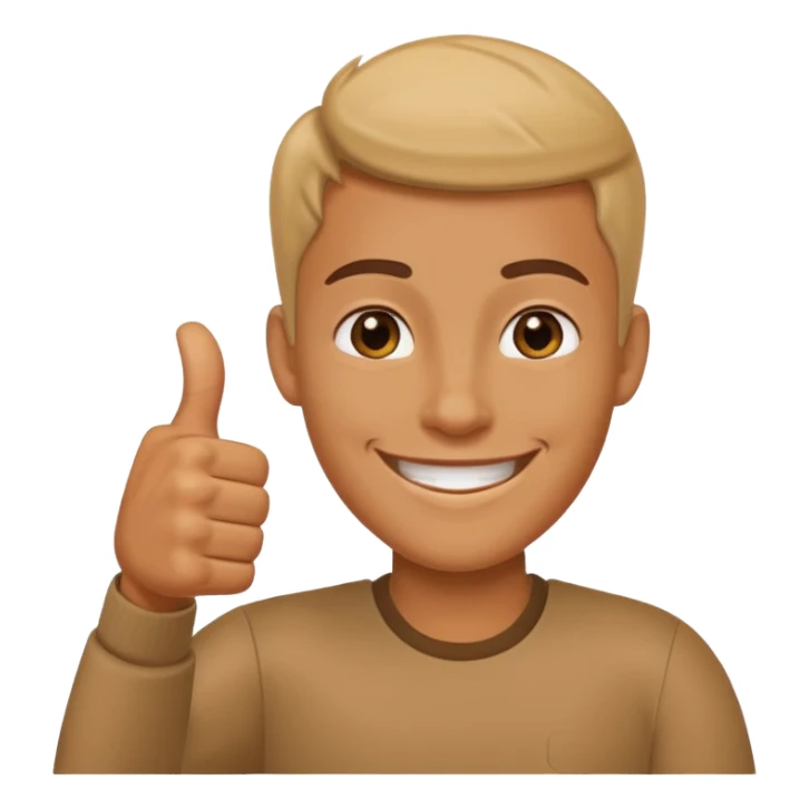 person happy doing thumbs up sticker