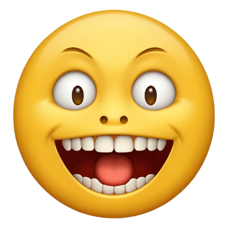 A wtf emoji, with letters sticker