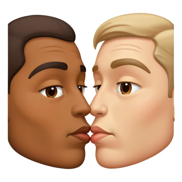 two men kissing sticker