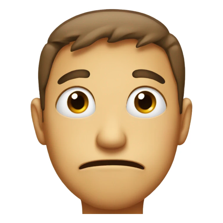 A very embarrassed face  sticker