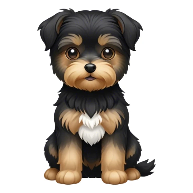 black morkie full sticker