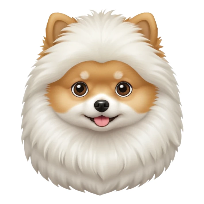 Pomeranian white sticker