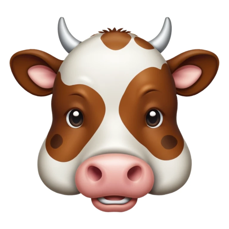 Upside down cow sticker