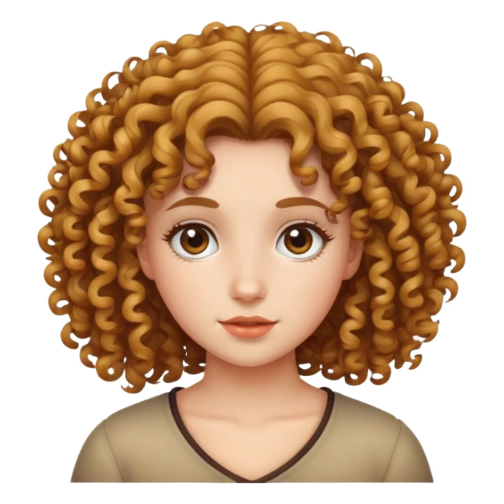 Kıvırcık saçlı kız sticker