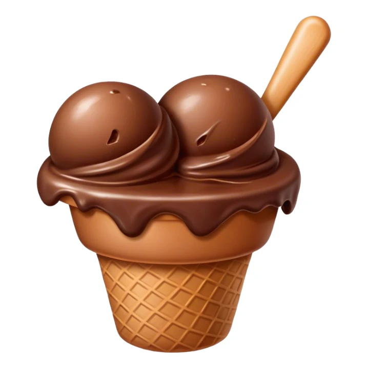 Chocolate ice cream sticker