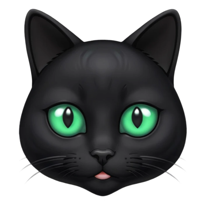 sad black cat with a tear sticker