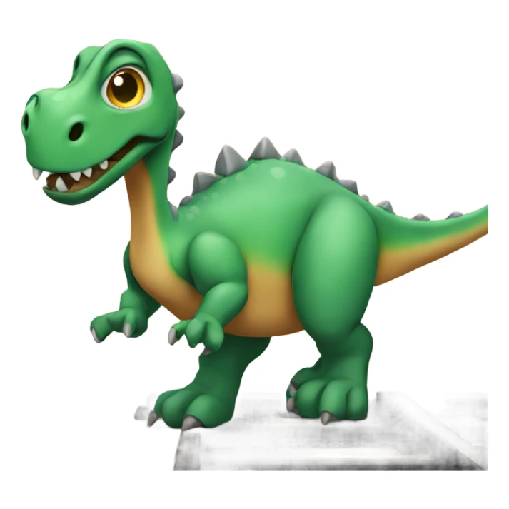 Dinosaur that has a train for legs sticker