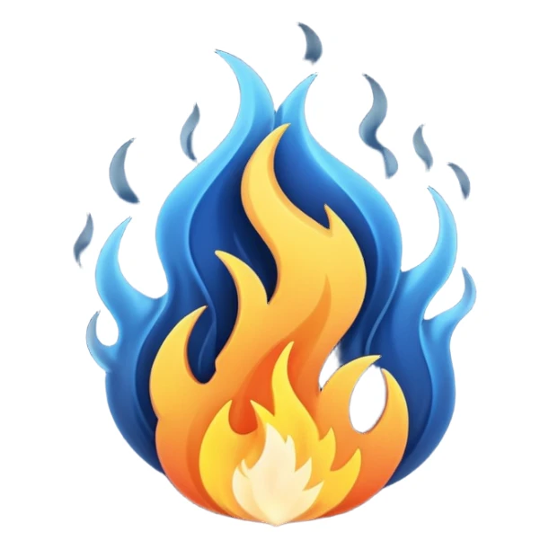 Navy blue fire streak sticker