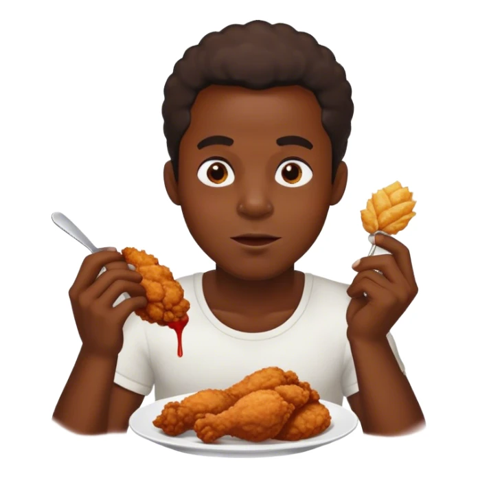 Nigga with fried chicken sticker