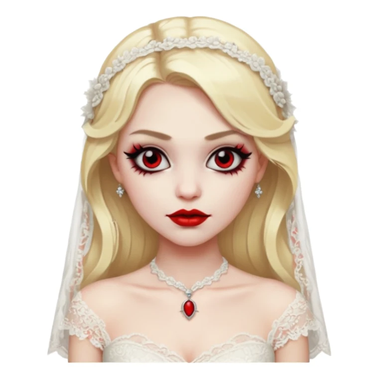 blonde vampire bride sticker