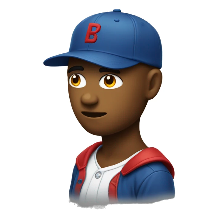 Thinking emoji 🤔 with a hat, a baseball hat sticker