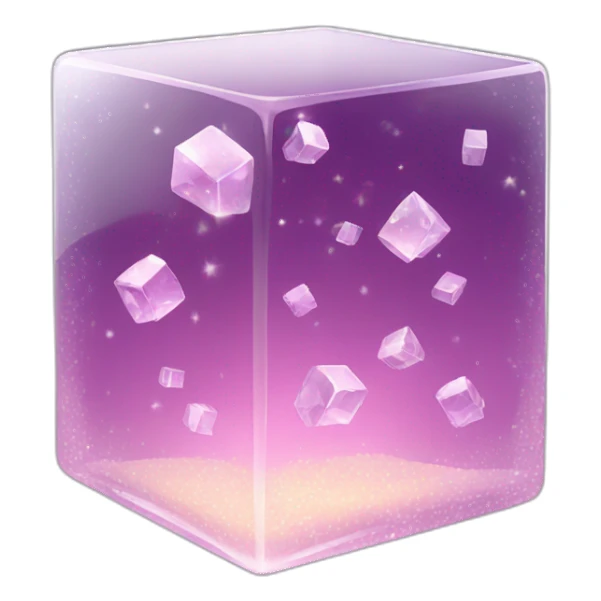 glass cubes with sparkles sticker