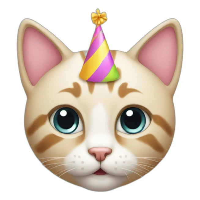 birthday cat sticker