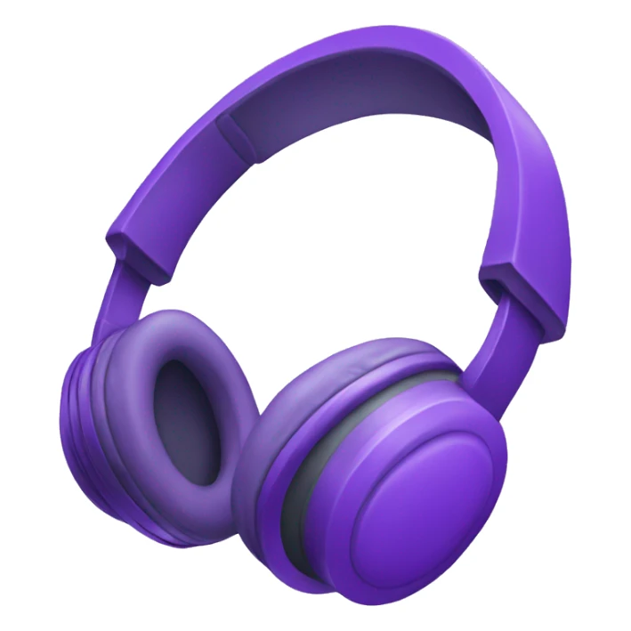 purple headphones  sticker