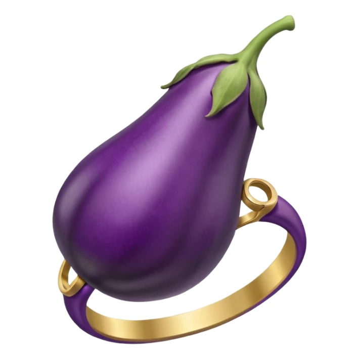 veiny eggplant with signet ring around it sticker