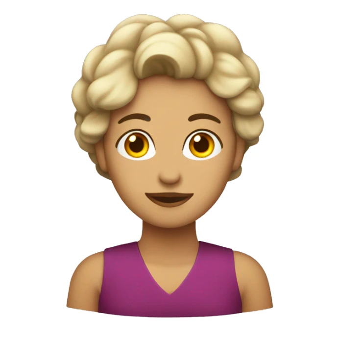 mujer mayor pelo corto contando sticker