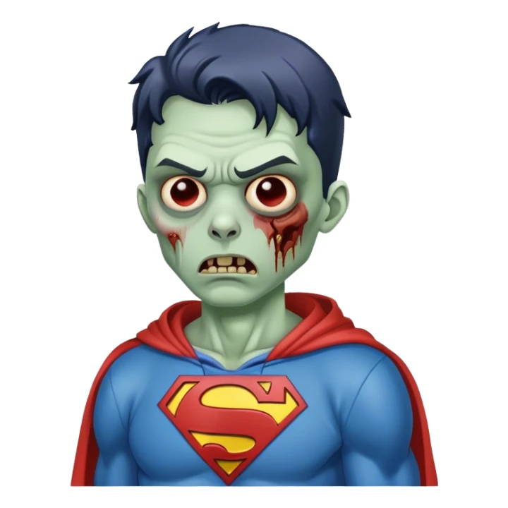 zombie in Superman hoodie ￼ sticker