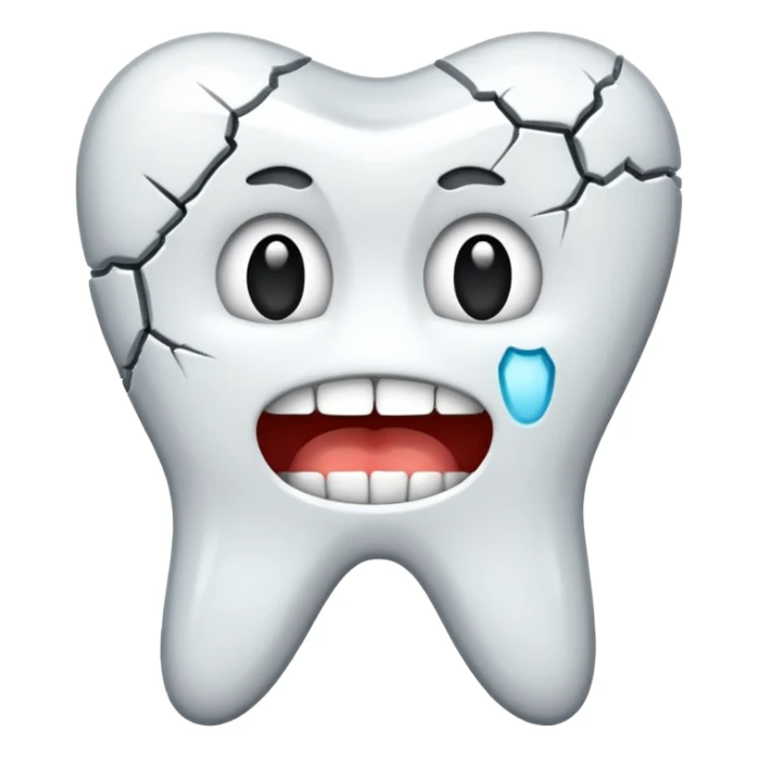 cracked tooth sticker