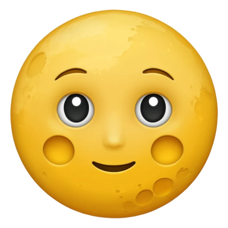 Mond ohne gesicht, gelb sticker