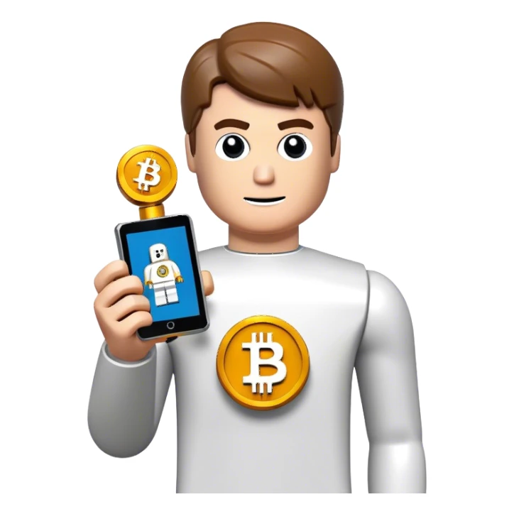 hackeur lego homme bitcoin sticker