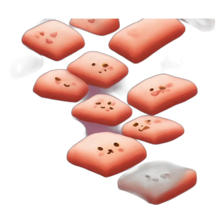red rice cake mochi cat sticker