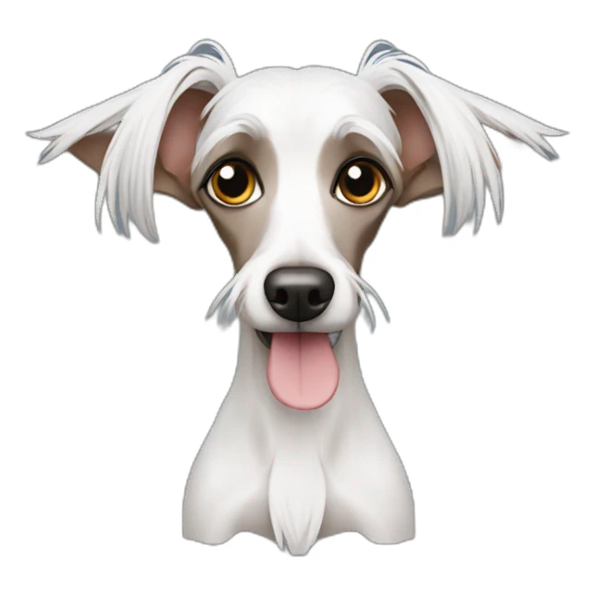 Chinese Crested kebab sticker