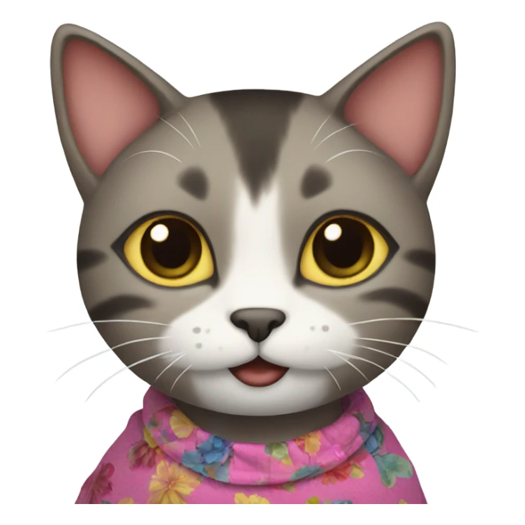  Cat wearing a skirt  sticker