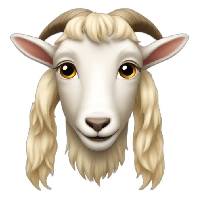 long-blond'haired-goat sticker