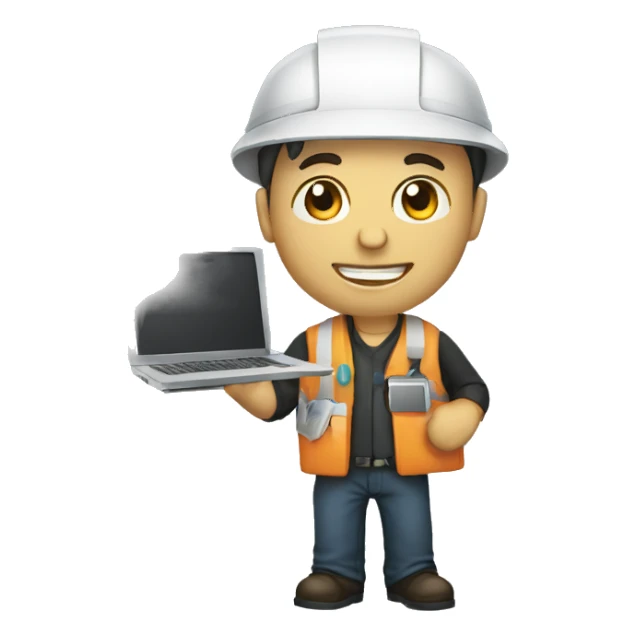 IT specialist with loptop sticker