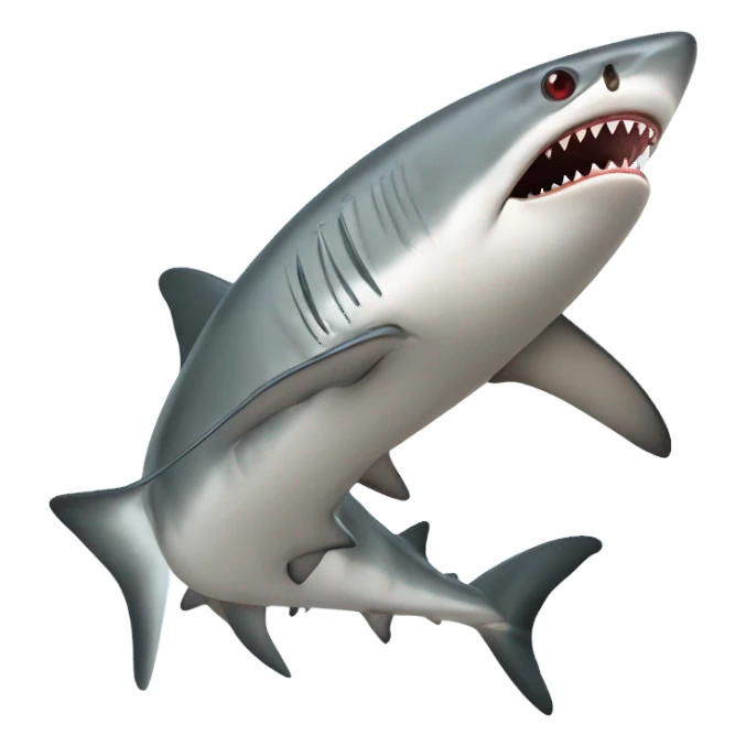 Fly fishing shark sticker