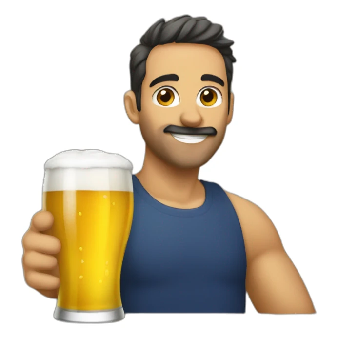 La sigma tomando cerveza  sticker