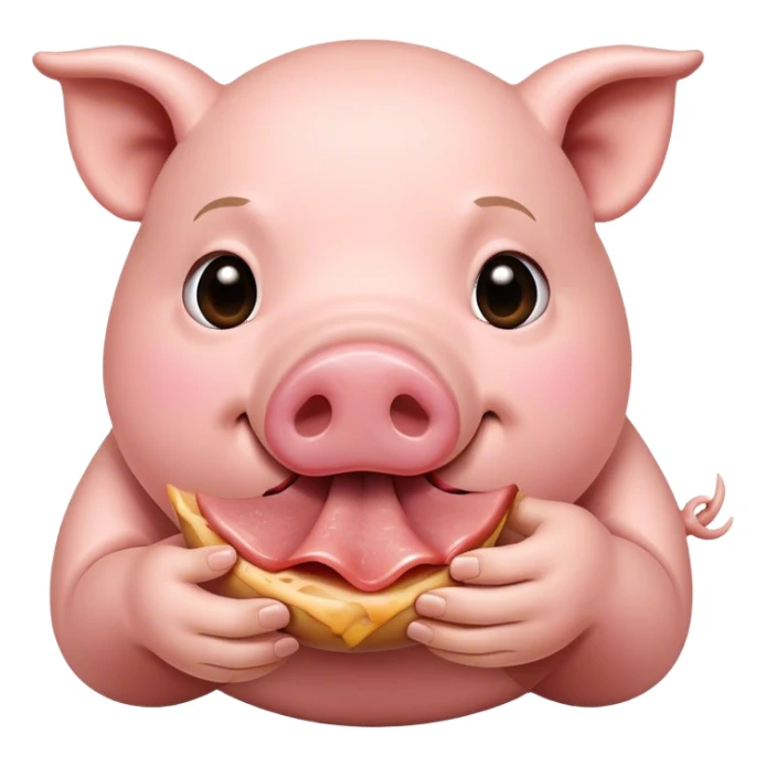Pig eating other pig  sticker