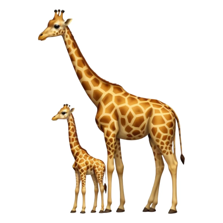 High resolution giraffe with its baby sticker