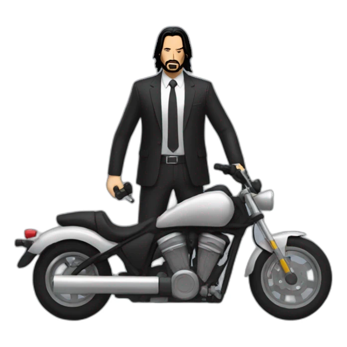 JOHN WICK WITH MOTORCYCLE sticker