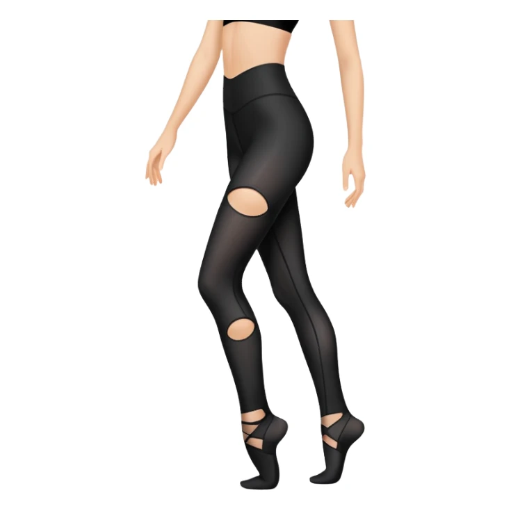 Dance tights with foot holes sticker