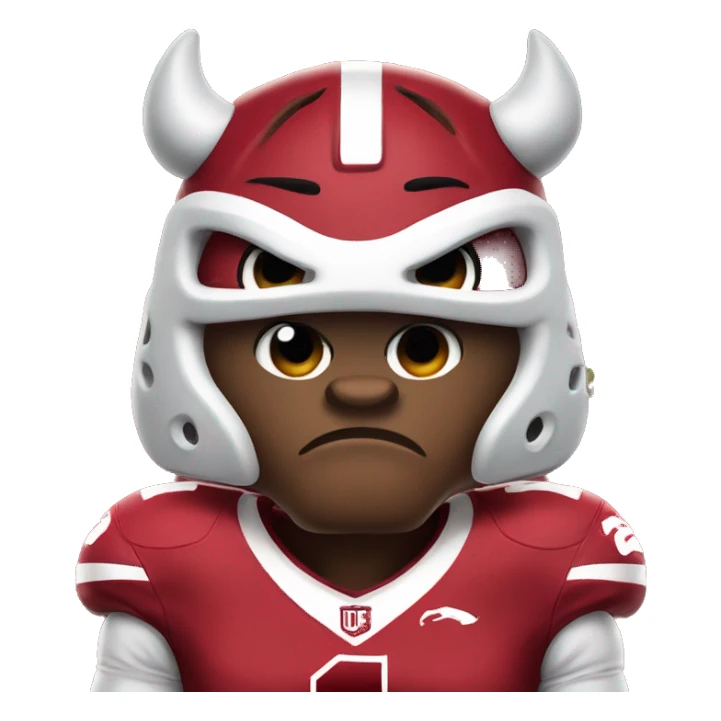 frowning arkansas razorbacks mascot sticker
