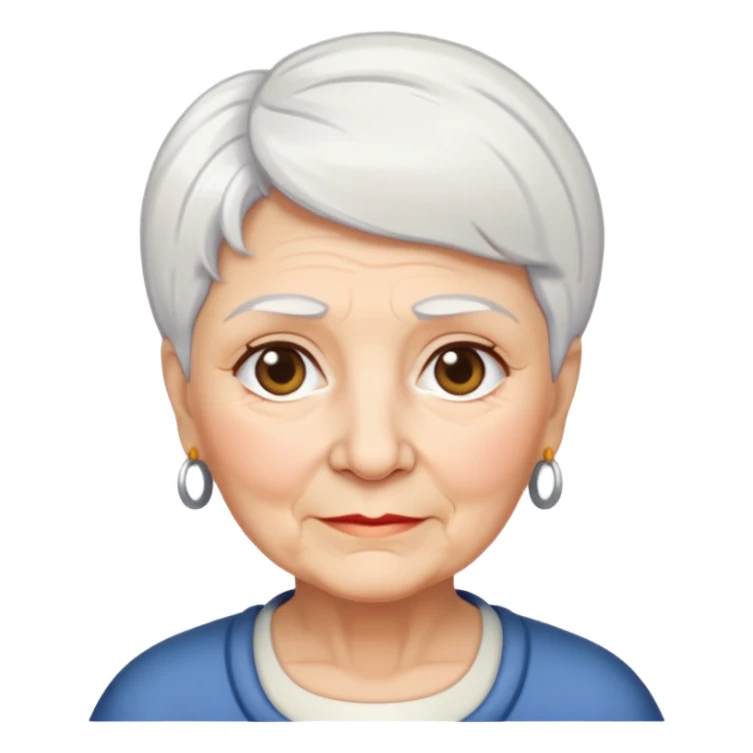 Una abuela italiana pelo corto blanco  sticker
